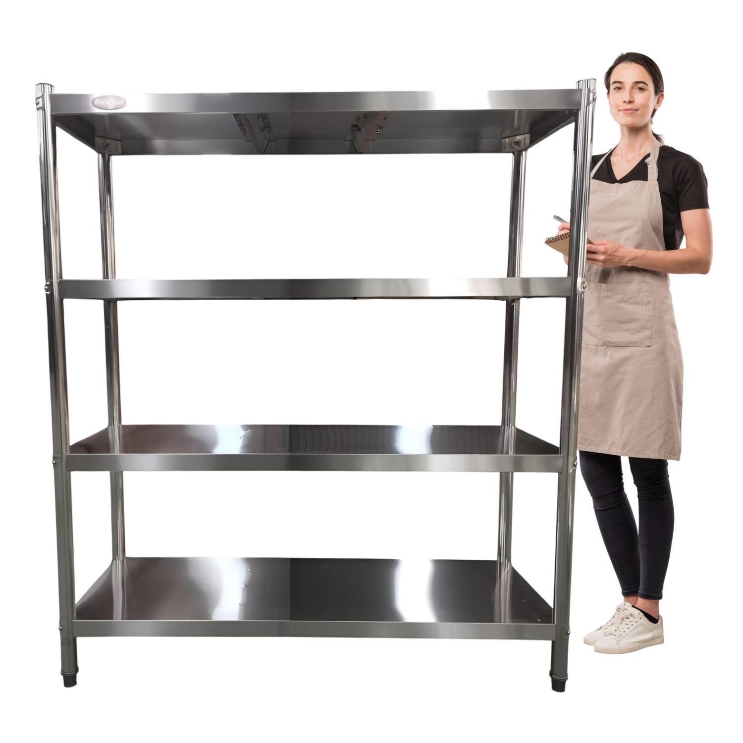 ESTANTE 4 BANDEJAS LISAS. 120X50X155 CM. ACERO INOX - 2