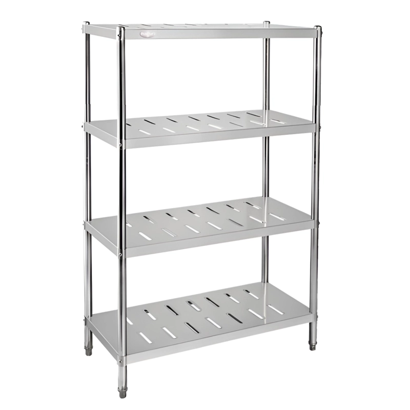 ESTANTE 4 BANDEJAS PERFORADAS 90X50X155 CM. ACERO INOX - 1