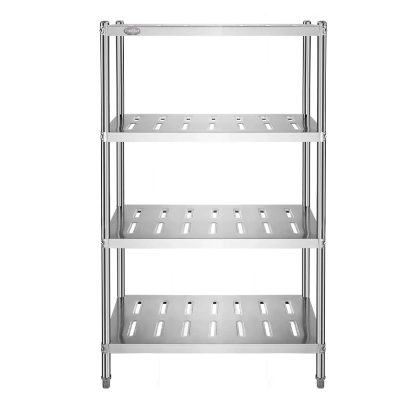ESTANTE 4 BANDEJAS PERFORADAS 90X50X155 CM. ACERO INOX - 7