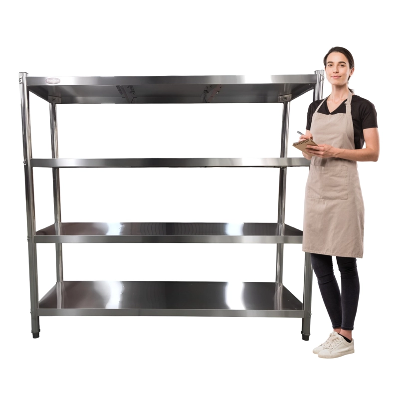 ESTANTE 4 BANDEJAS LISAS. 180X50X155 CM. ACERO INOX - 2