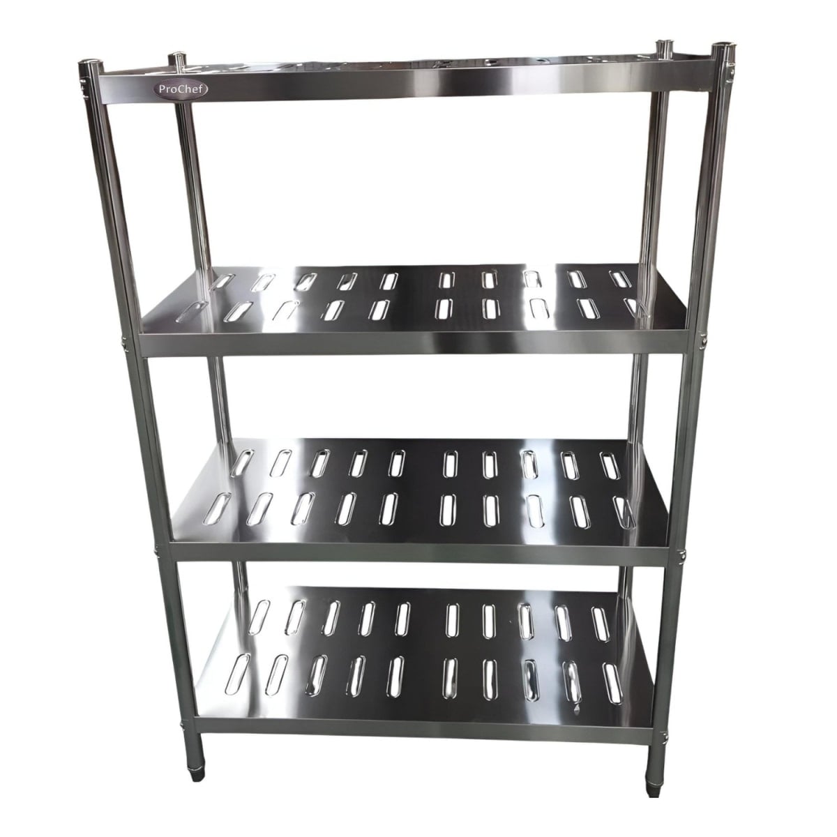 ESTANTE 4 BANDEJAS PERFORADAS 100X50X155 CM. ACERO INOX - 5
