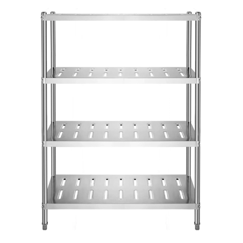 ESTANTE 4 BANDEJAS PERFORADAS 100X50X155 CM. ACERO INOX - 8