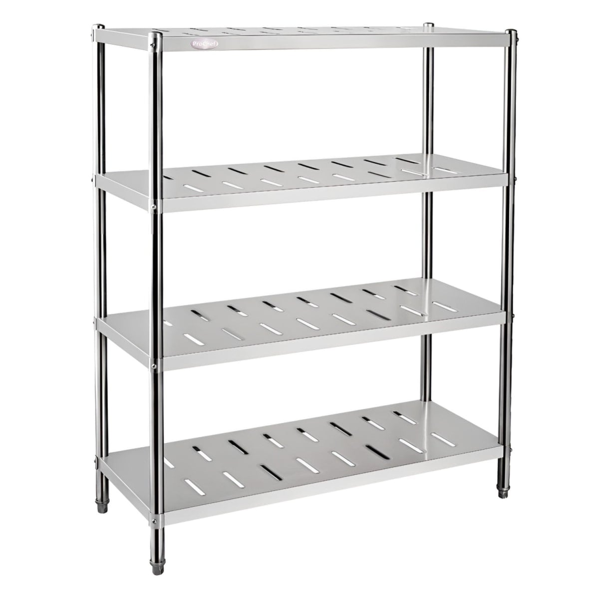 ESTANTE 4 BANDEJAS PERFORADAS 120X50X155 CM. ACERO INOX - 1