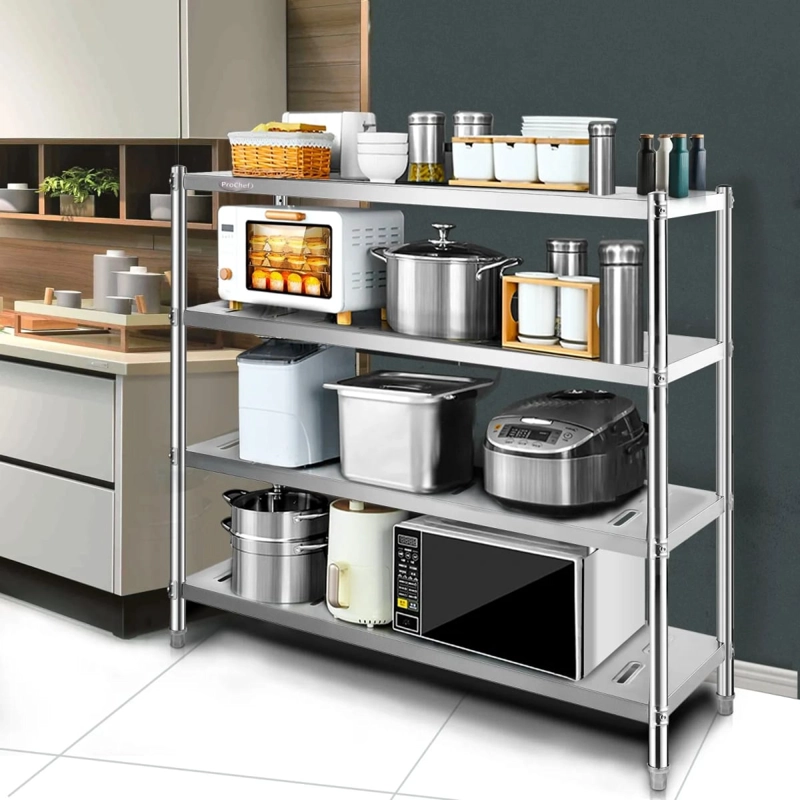 ESTANTE 4 BANDEJAS PERFORADAS 120X50X155 CM. ACERO INOX - 7