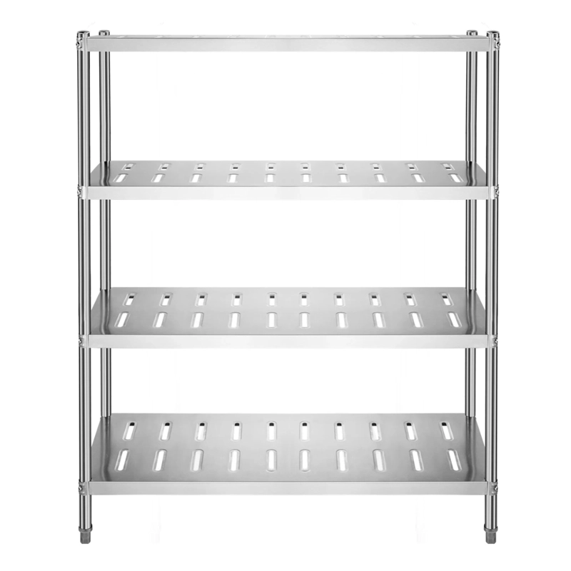 ESTANTE 4 BANDEJAS PERFORADAS 120X50X155 CM. ACERO INOX - 9