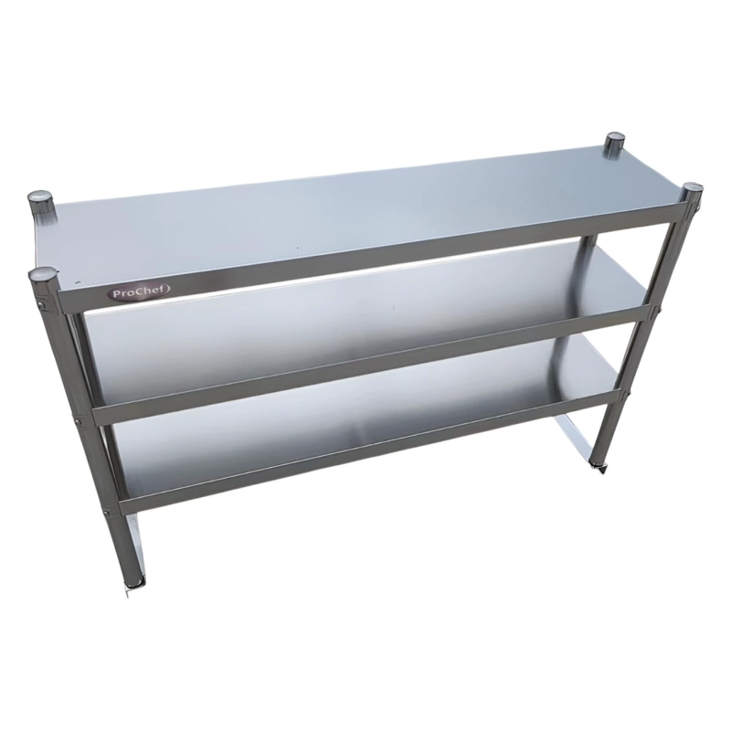 PLATEO O PASA PLATOS TRIPLE 90X30X75 CM ACERO INOXIDABLE - 6