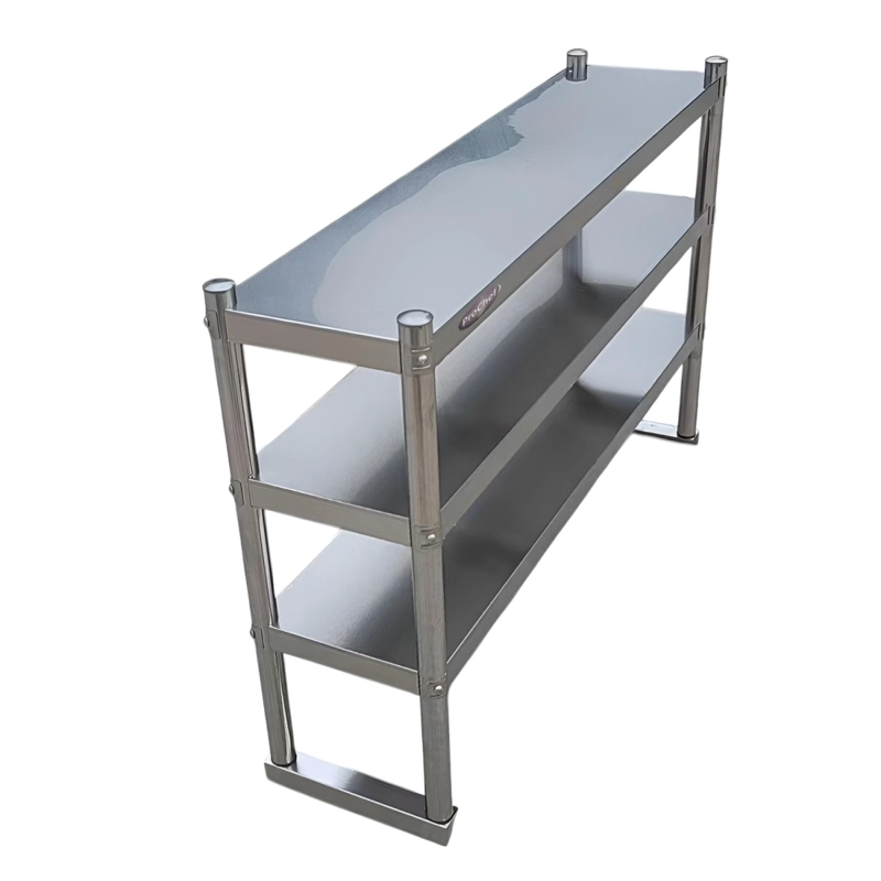 PLATEO O PASA PLATOS TRIPLE 120X30X75 CM ACERO INOXIDABLE - 1