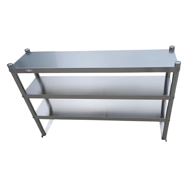 PLATEO O PASA PLATOS TRIPLE 120X30X75 CM ACERO INOXIDABLE - 3