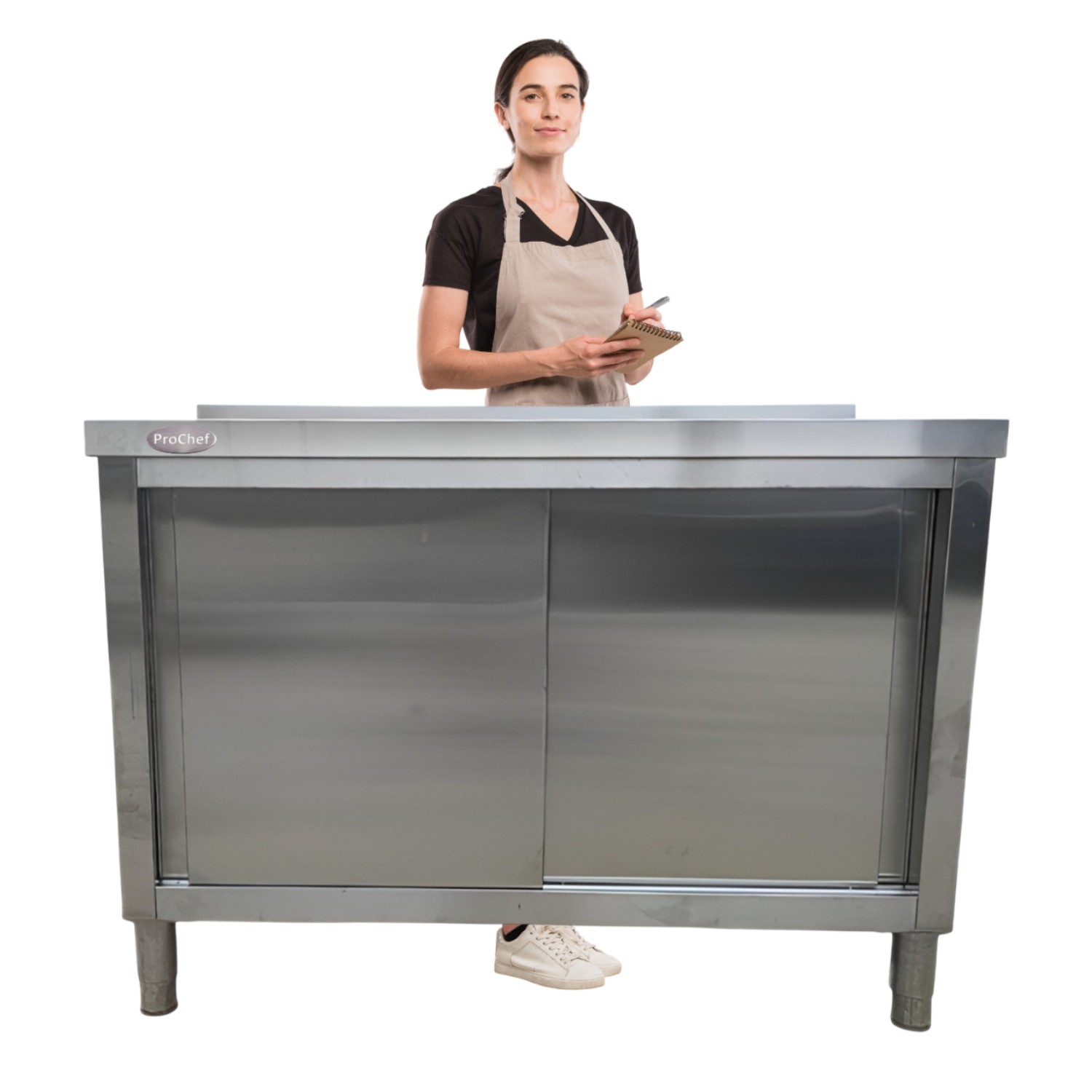 MESON MURAL CERRADO ACERO INOXIDABLE 120X60X85(+6) CM - 2
