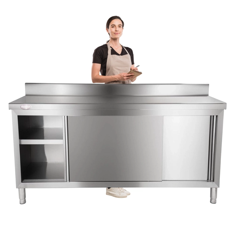 MESON MURAL CERRADO ACERO INOXIDABLE 180X60X85(+6) CM - 2