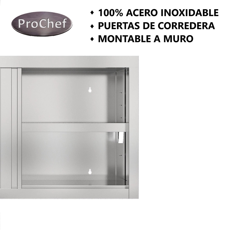 MUEBLE COLGANTE ACERO INOXIDABLE 150X65X40 CM - 3