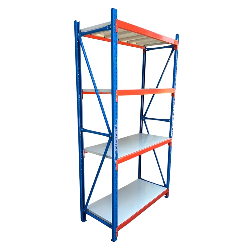 ESTANTE MINI RACK 120X50X200 CM 400 KG AZUL NARANJO GRIS - 3