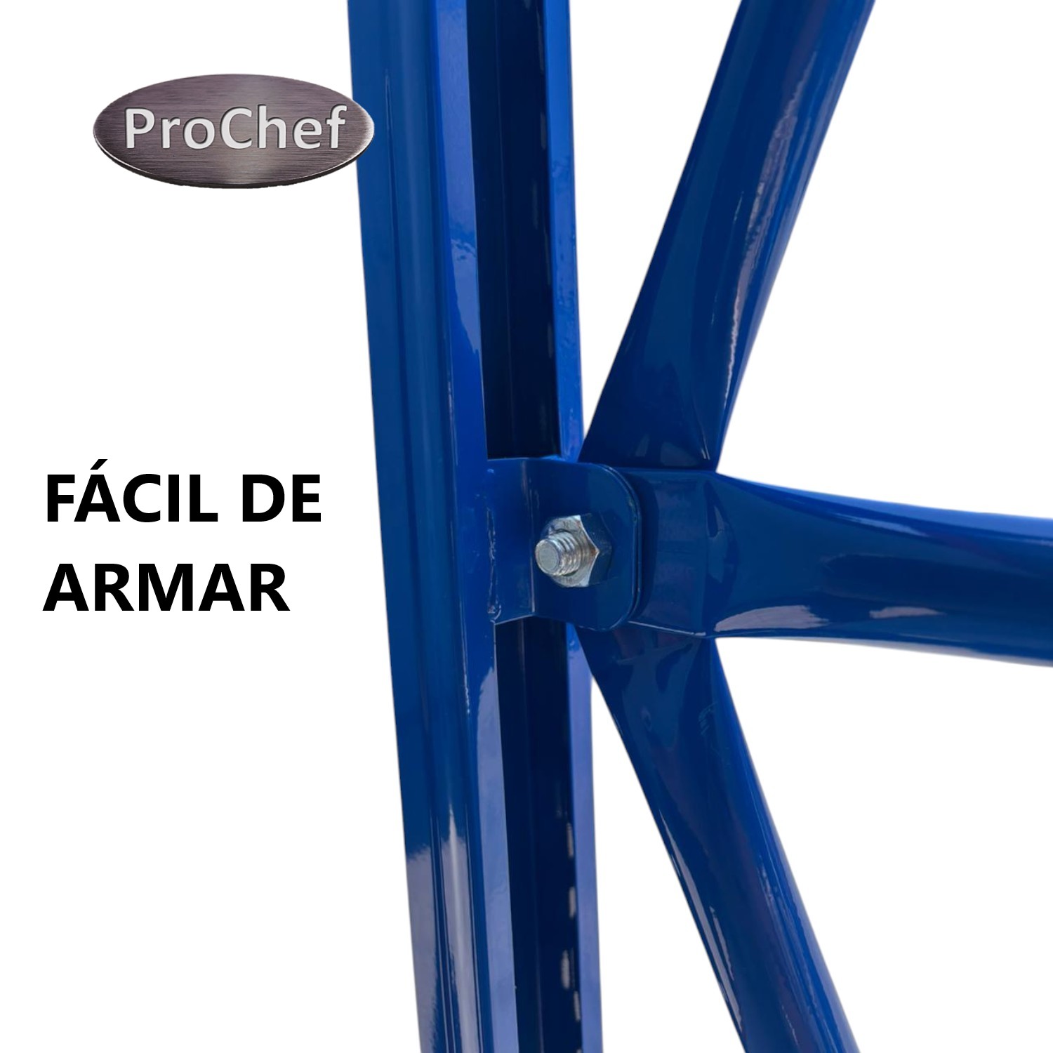 ESTANTE MINI RACK 120X50X200 CM 400 KG AZUL NARANJO GRIS - 5