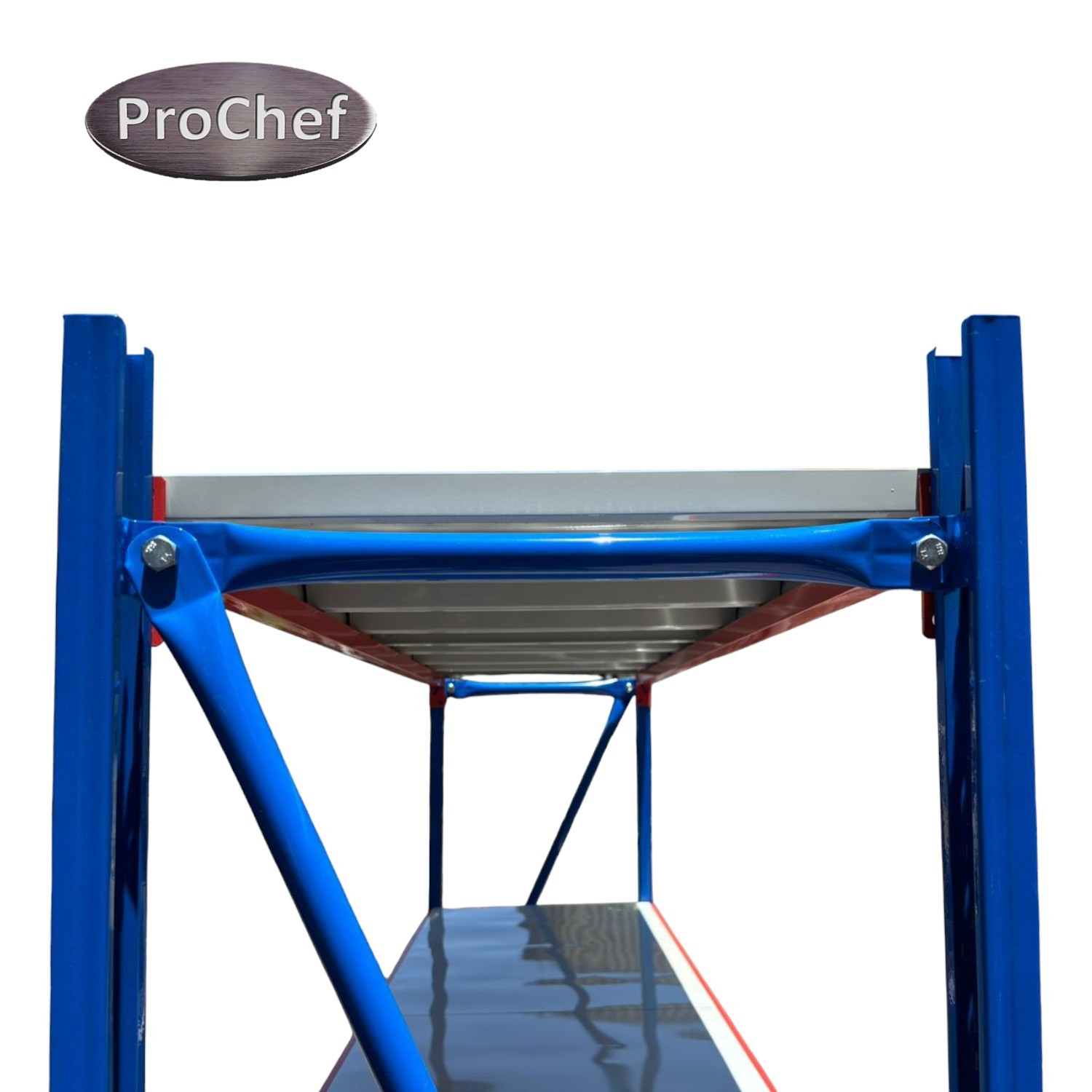 ESTANTE MINI RACK 120X50X200 CM 400 KG AZUL NARANJO GRIS - 8