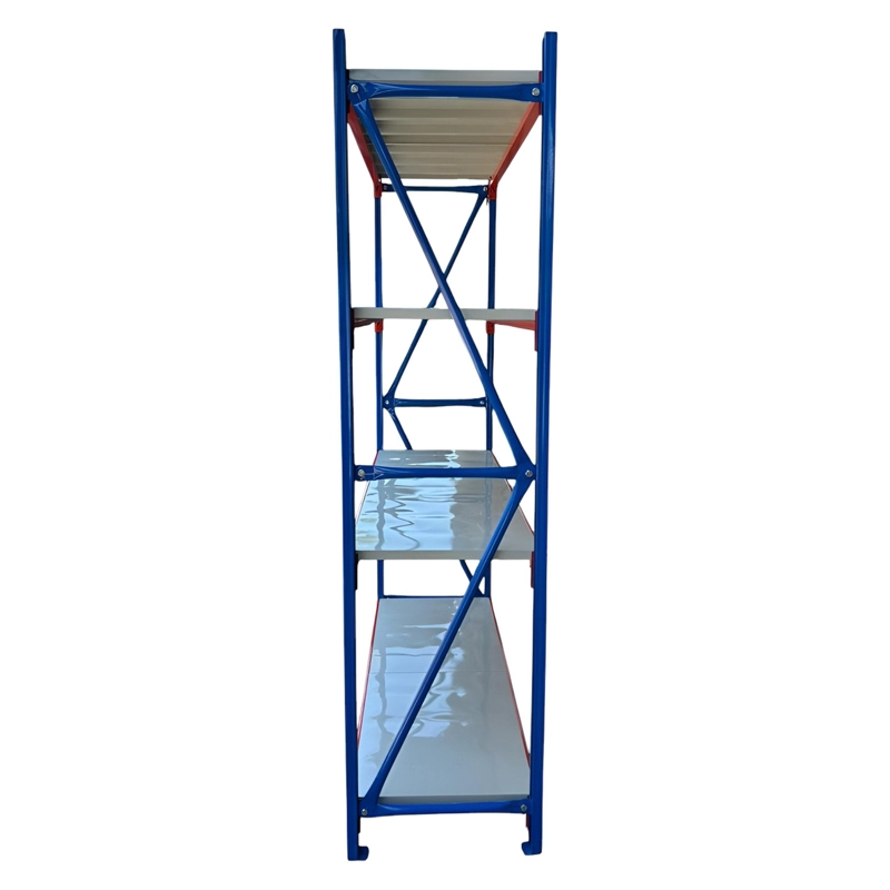 ESTANTE MINI RACK 150X50X200 CM 400 KG AZUL NARANJO GRIS - 3