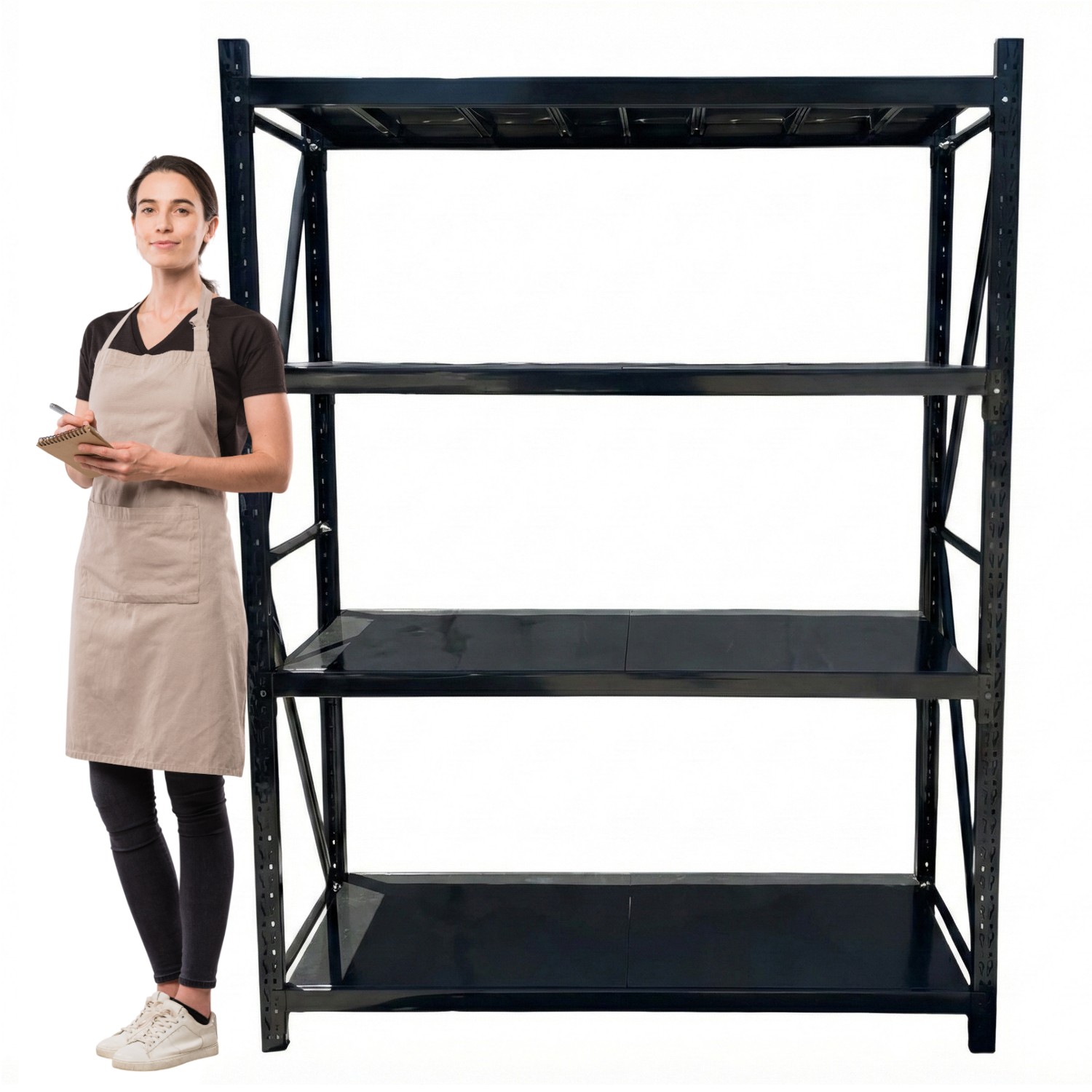 ESTANTE MINI RACK 200X50X200 CM 400 KG NEGRO - 2