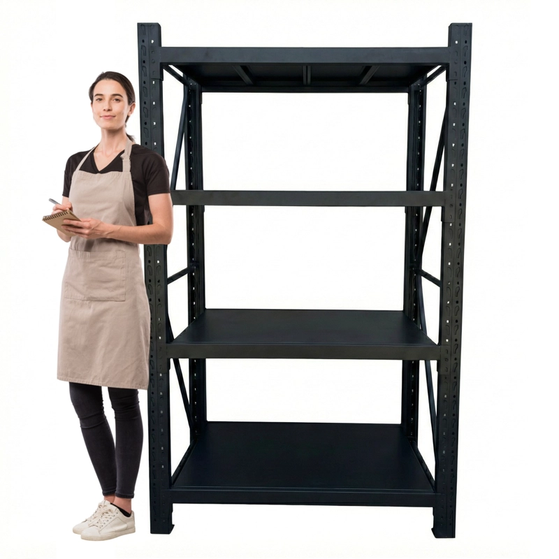 ESTANTE MINI RACK 120X60X200 CM 800 KG NEGRO - 2