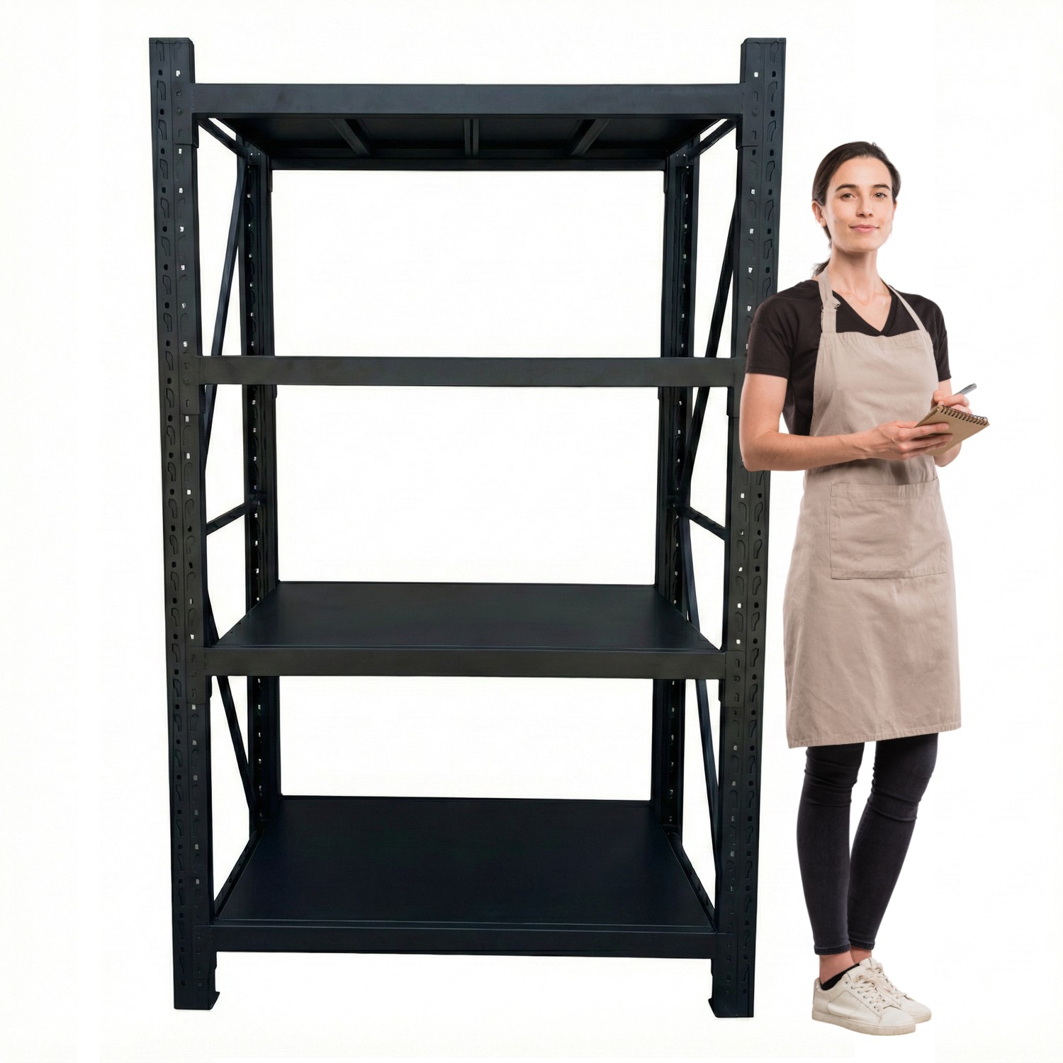 ESTANTE MINI RACK 120X50X200 CM 800 KG NEGRO - 2