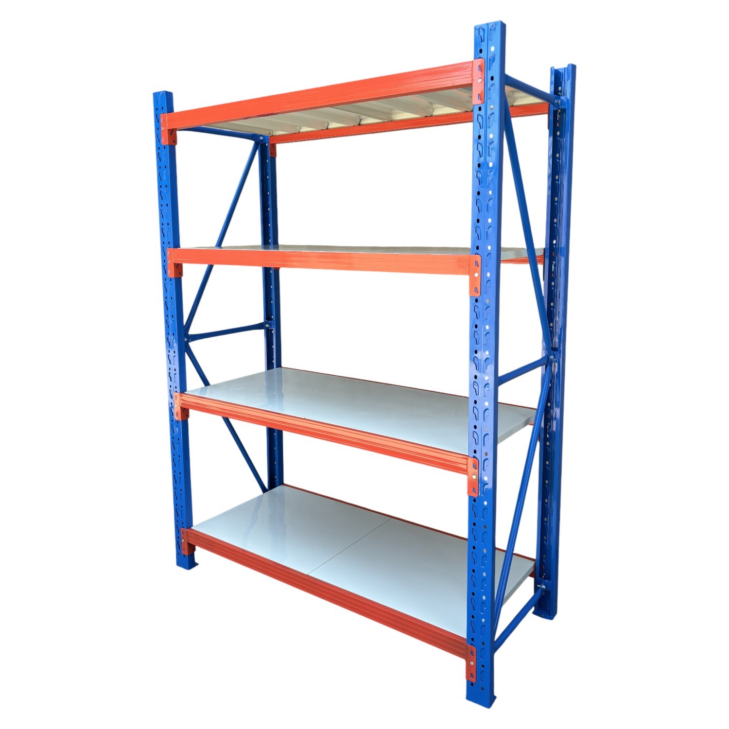 ESTANTE MINI RACK 120X50X200 CM 800 KG AZUL NARANJO GRIS - 3