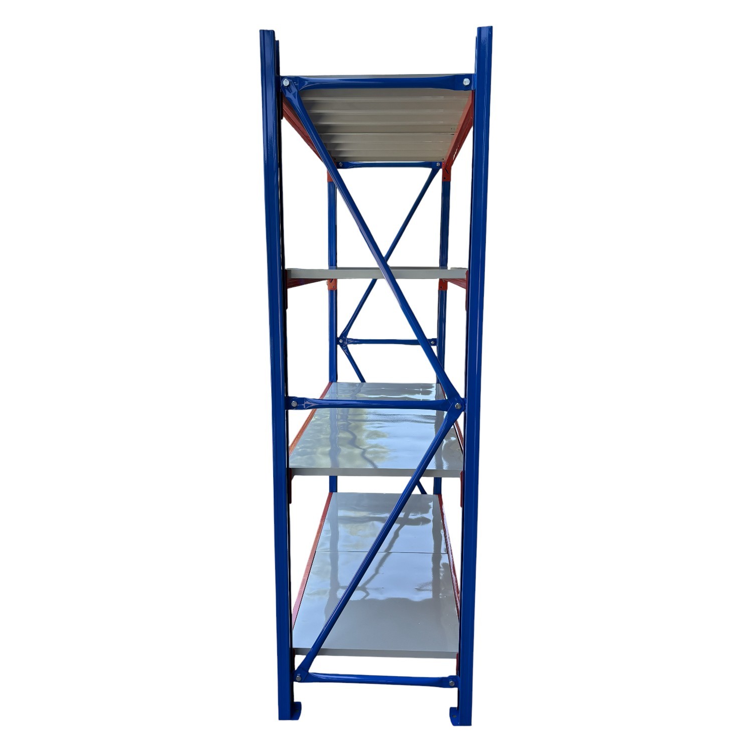 ESTANTE MINI RACK 120X50X200 CM 800 KG AZUL NARANJO GRIS - 4