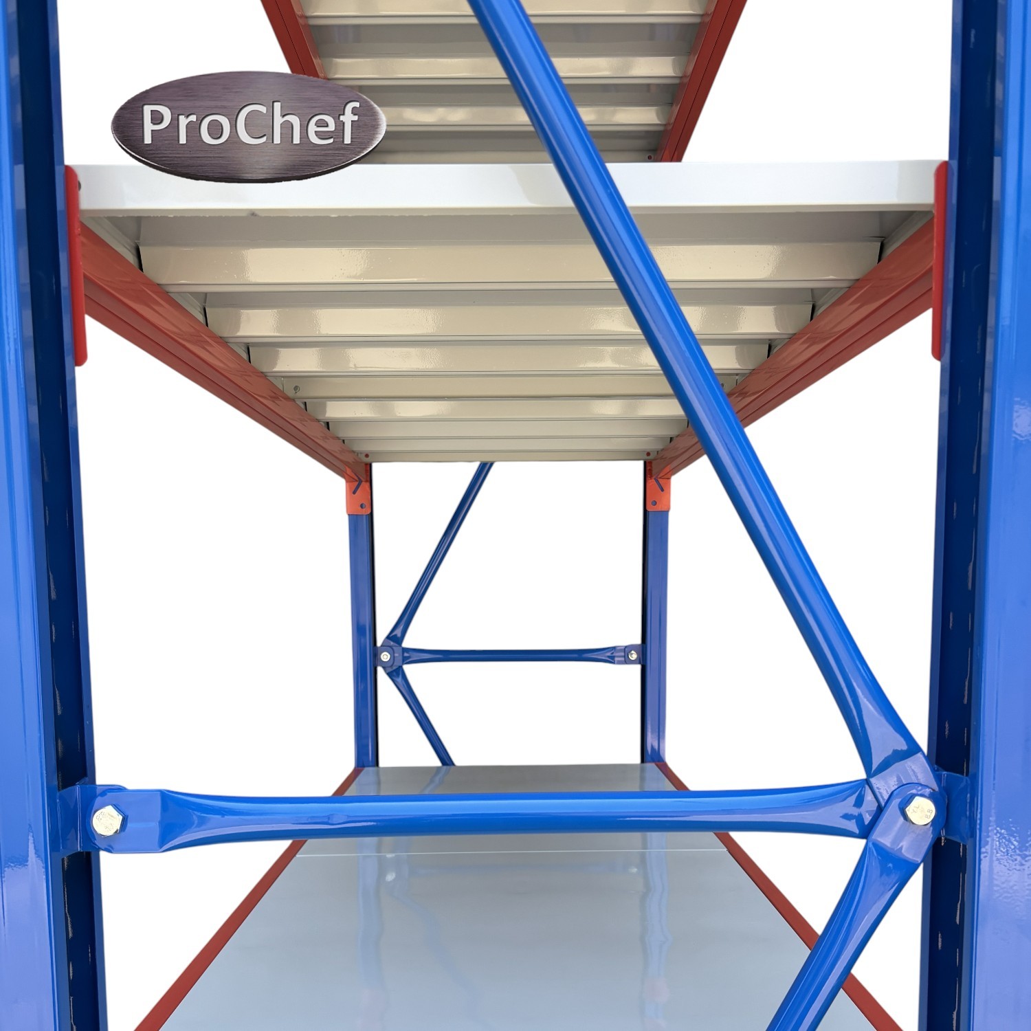 ESTANTE MINI RACK 120X50X200 CM 800 KG AZUL NARANJO GRIS - 5
