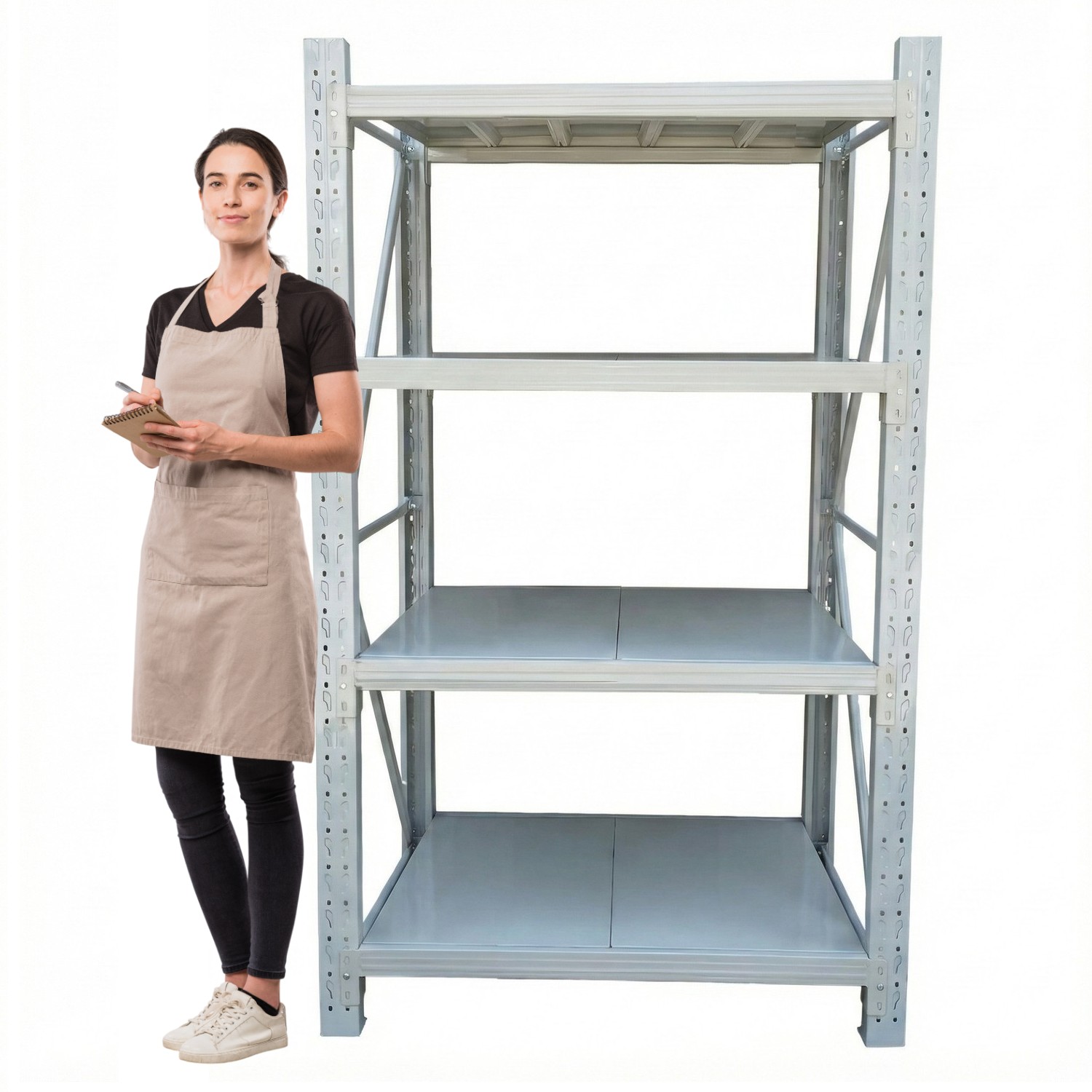 ESTANTE MINI RACK 120X60X200 CM 800 KG GRIS - 2