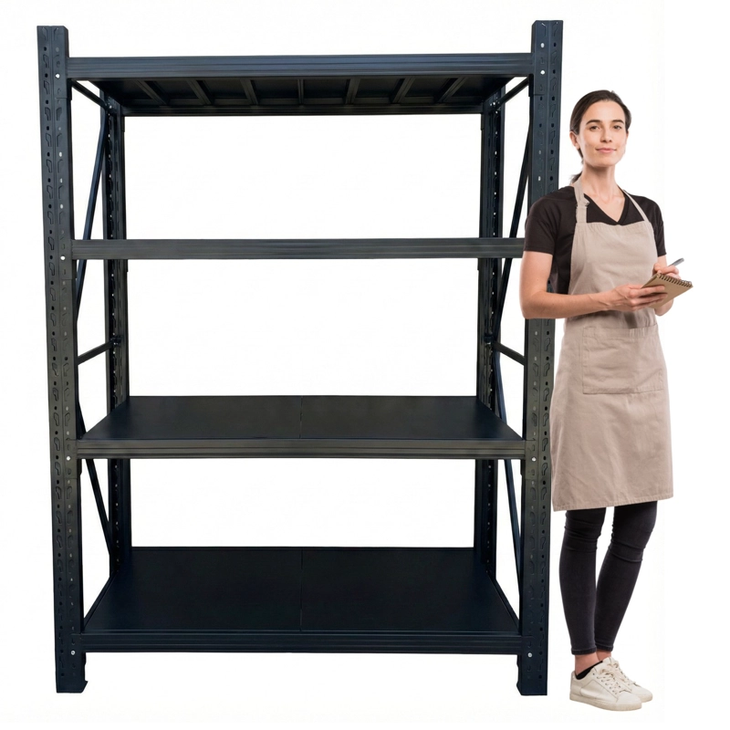 ESTANTE MINI RACK 150X50X200 CM 800 KG NEGRO - 1