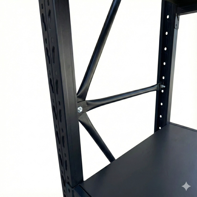 ESTANTE MINI RACK 150X50X200 CM 800 KG NEGRO - 7