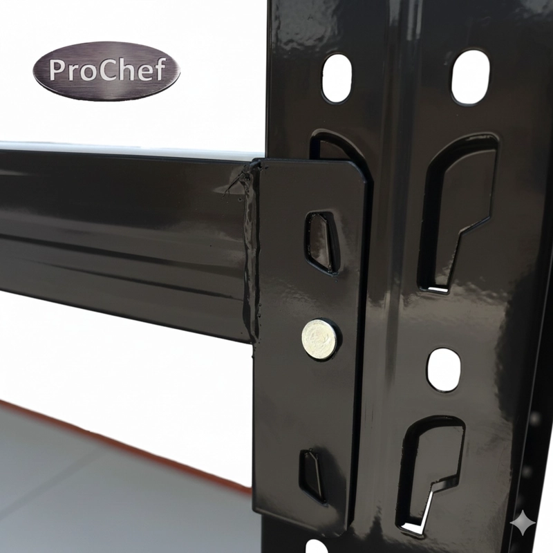 ESTANTE MINI RACK 150X50X200 CM 800 KG NEGRO - 8