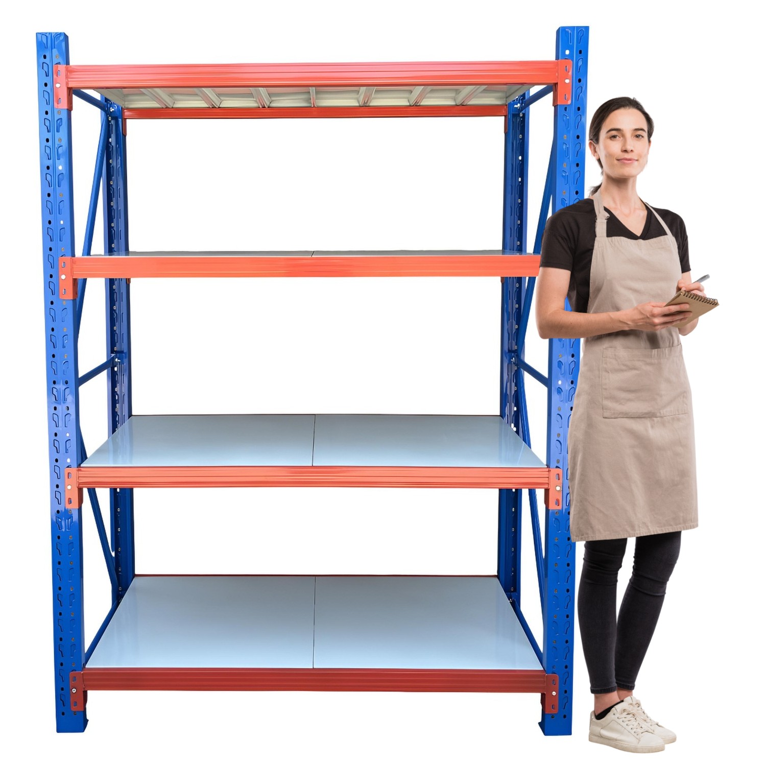 ESTANTE MINI RACK 150X50X200 CM 800 KG AZUL NARANJO GRIS - 2