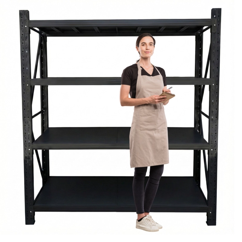 ESTANTE MINI RACK 200X50X200 CM 800 KG NEGRO - 2
