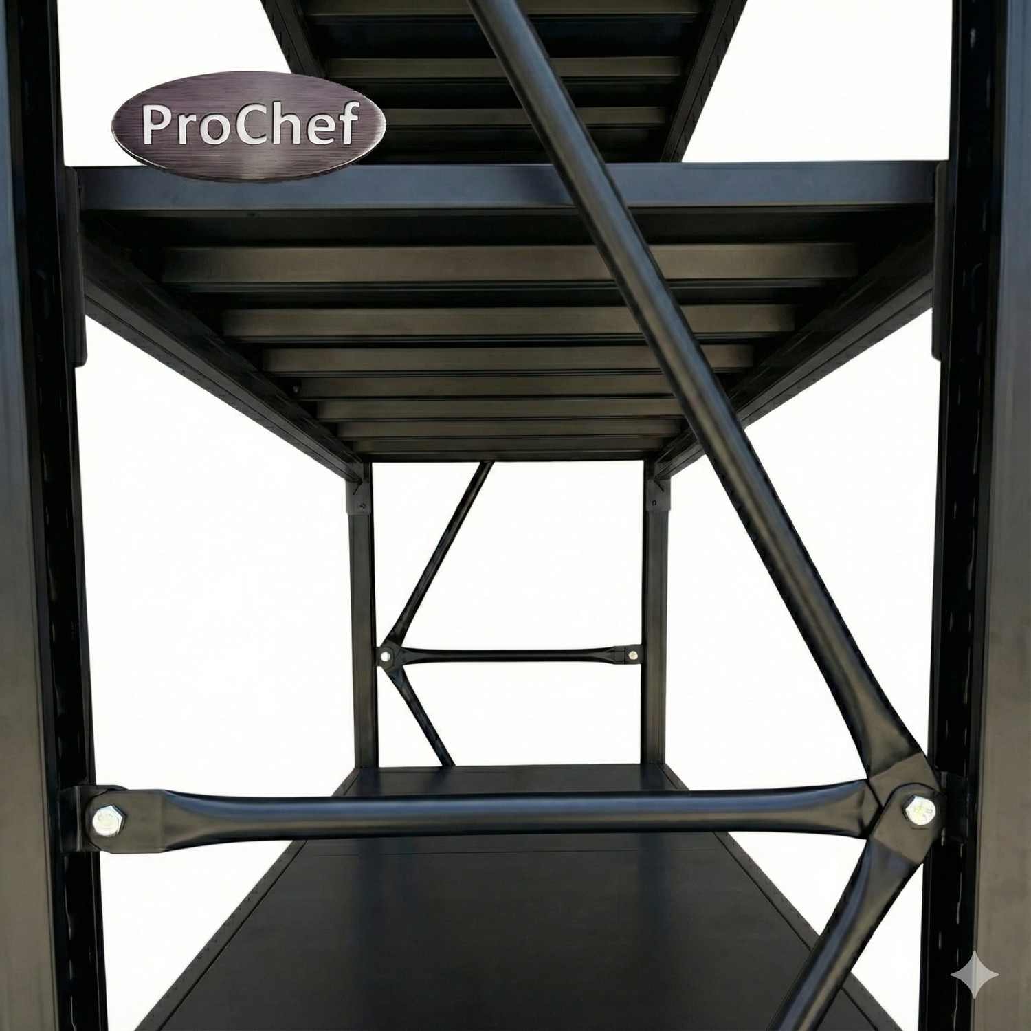 ESTANTE MINI RACK 150X60X200 CM 800 KG NEGRO - 5