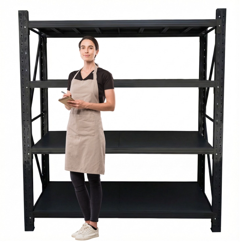 ESTANTE MINI RACK 200X60X200 CM 800 KG NEGRO - 2