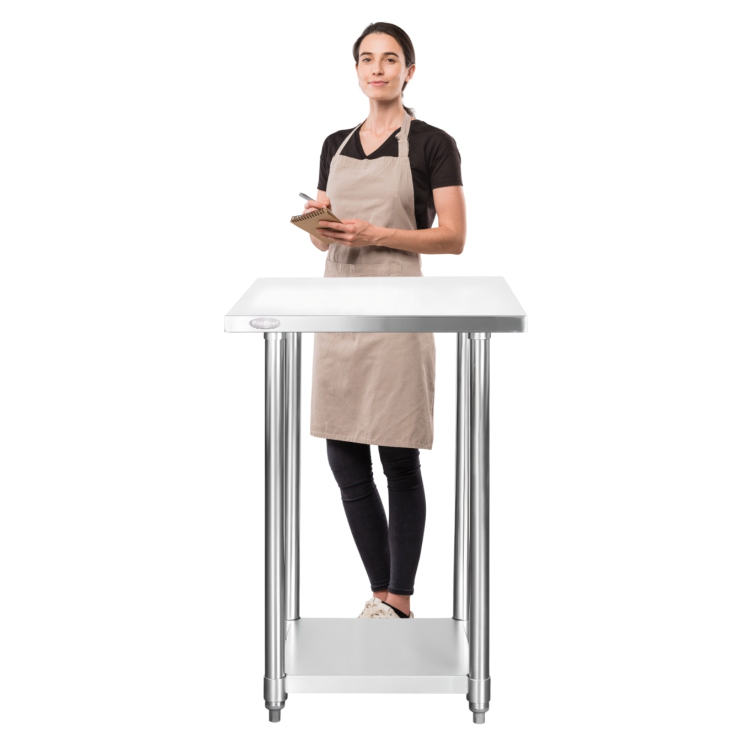 MESON CENTRO ECO ACERO INOXIDABLE 60X60X85 CM - 2