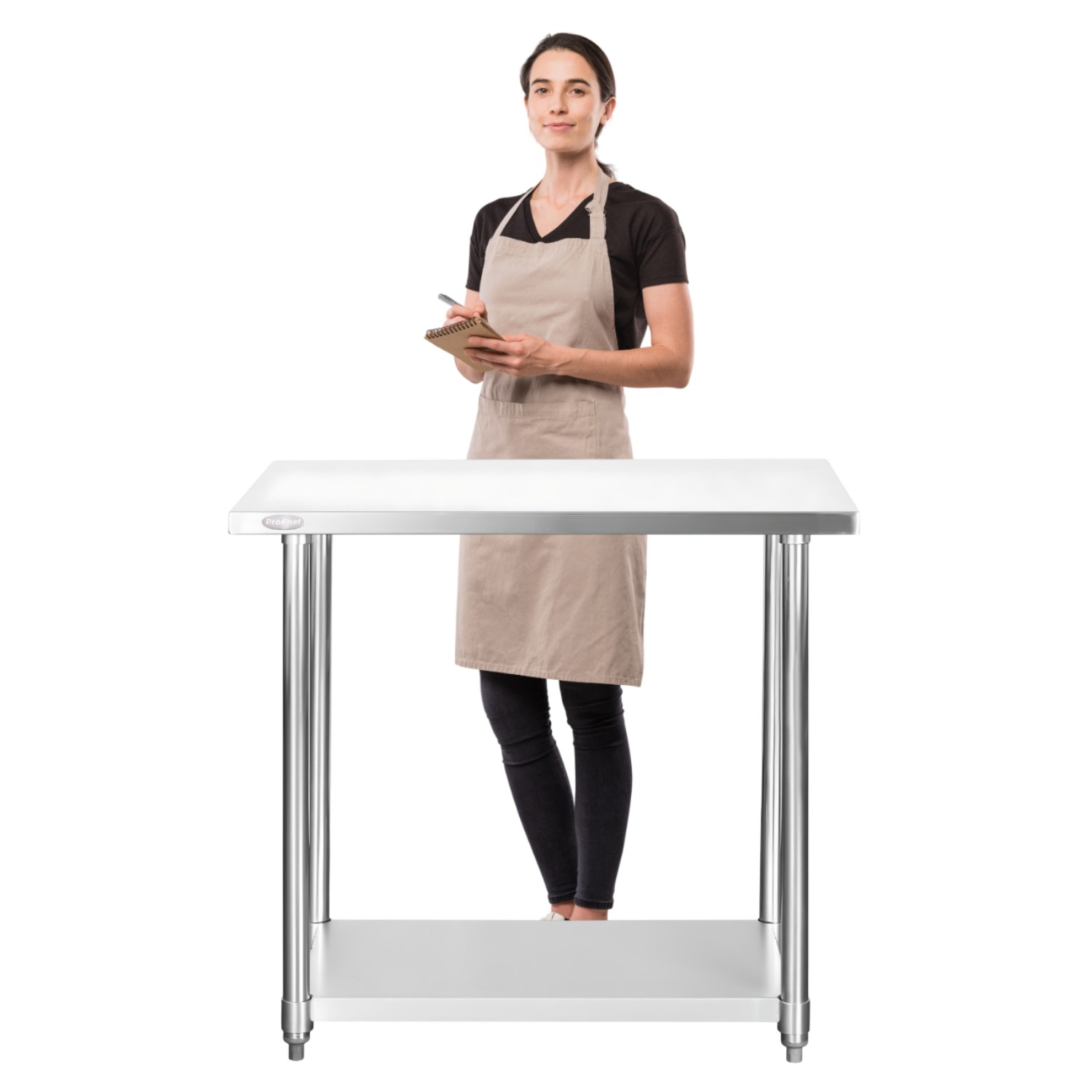 MESON CENTRO ECO ACERO INOXIDABLE 100X60X85 CM. - 2
