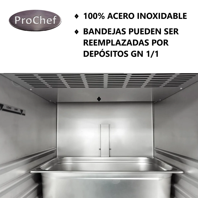 CONGELADOR INDUSTRIAL 430 LT ACERO INOX. FRIO FORZADO - 6
