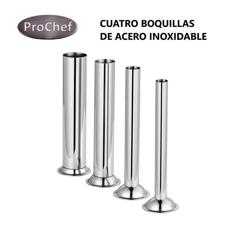 EMBUTIDORA MANUAL VERTICAL 3 LITROS ACERO INOX. - 4