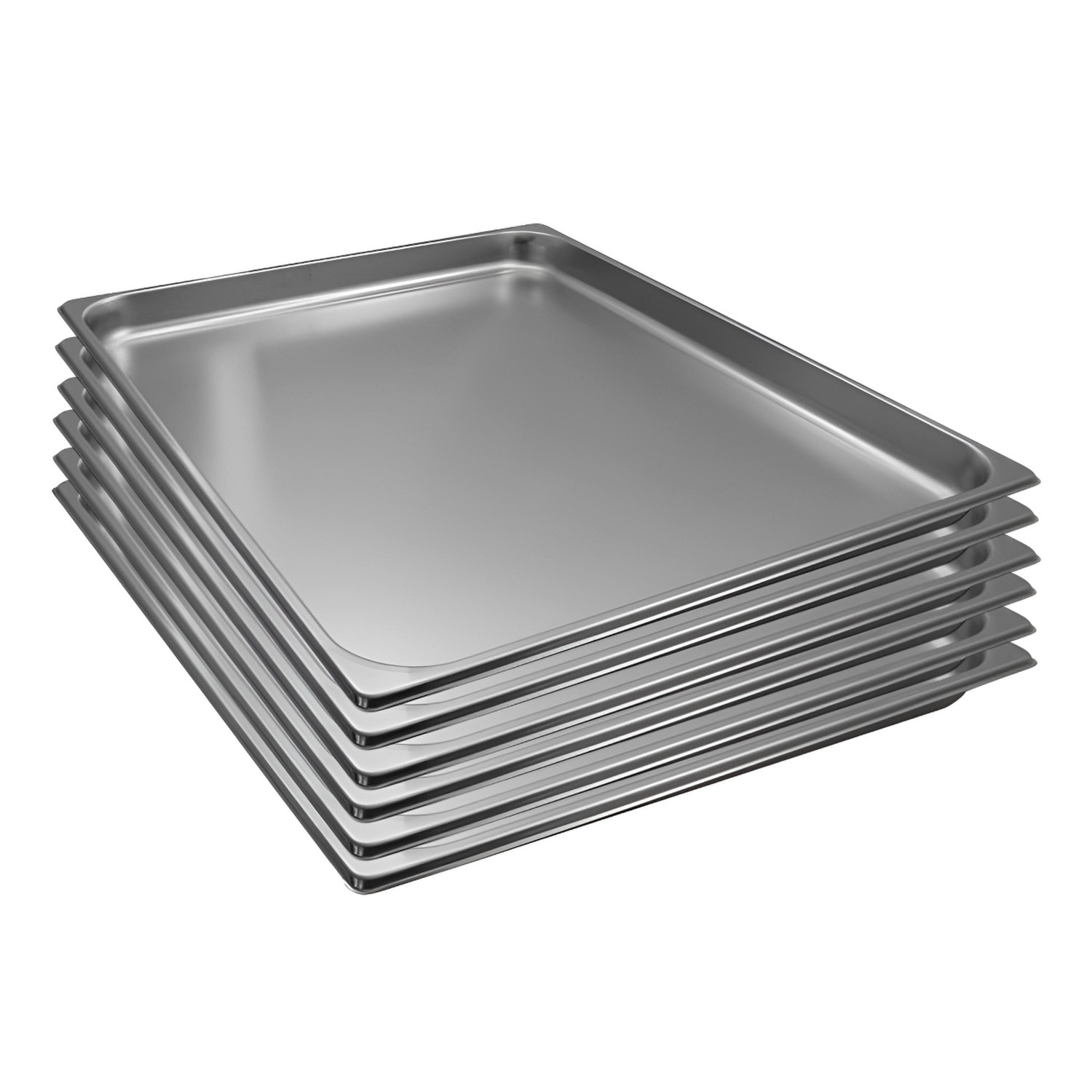 BANDEJA GASTRONOMICA GN 2/1 X 40 MM ACERO INOX. PACK 6 UNIDADES - 1