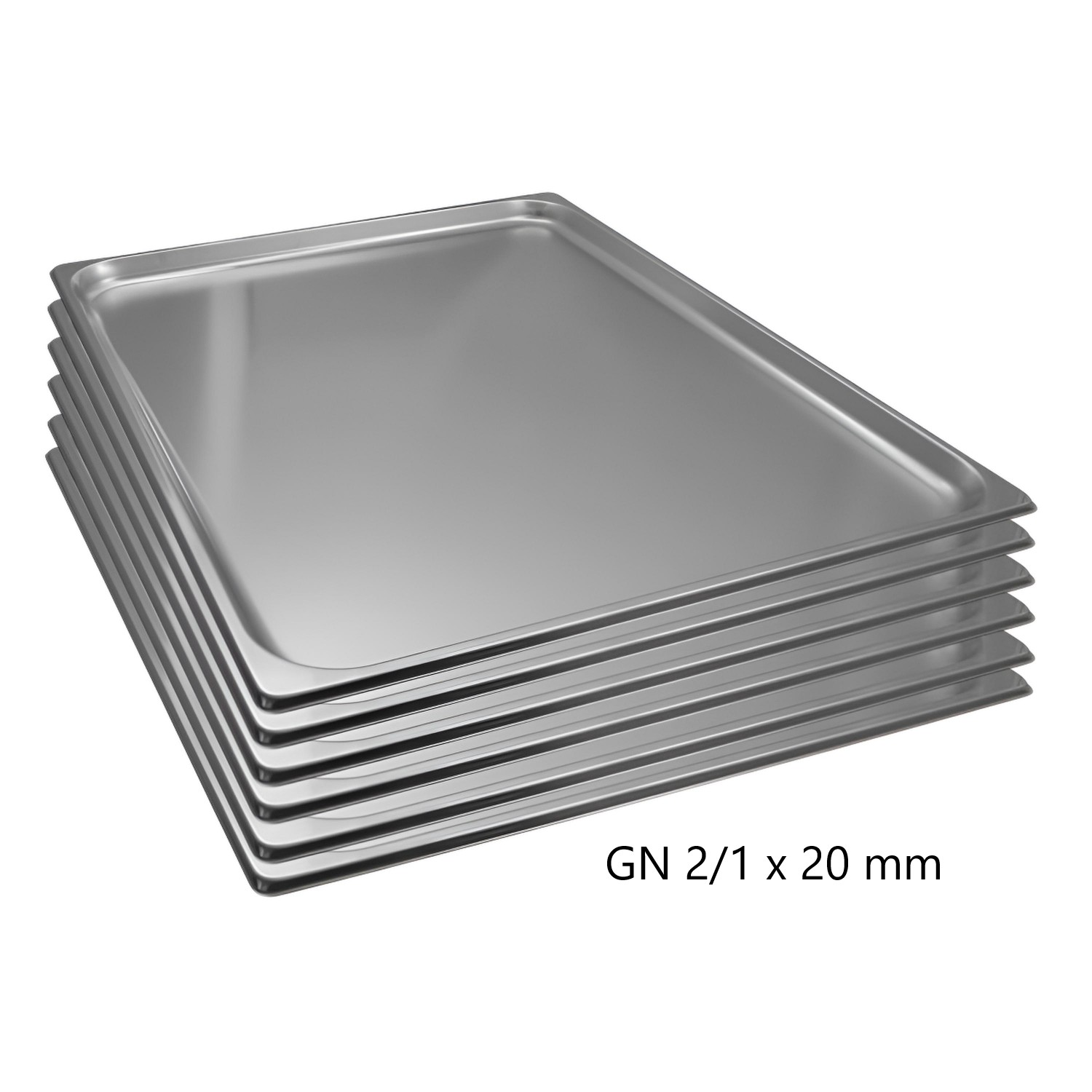BANDEJA GASTRONOMICA GN 2/1 X 40 MM ACERO INOX. PACK 6 UNIDADES - 4