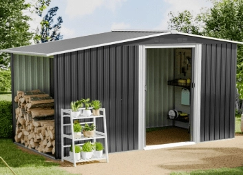 BODEGA DE JARDIN METALICA 312X185X194 CM - 1