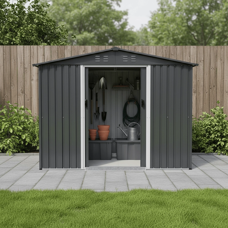 BODEGA DE JARDIN METALICA 249X185X194 CM - 1