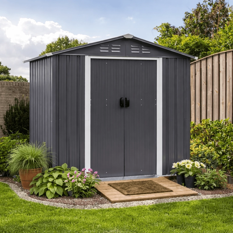 BODEGA DE JARDIN METALICA 195X110X194 CM - 2
