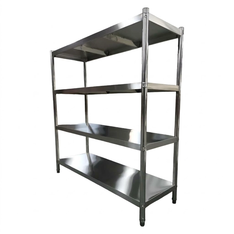 ESTANTE 4 BANDEJAS LISAS. 120X50X180 CM. ACERO INOXIDABLE - 2