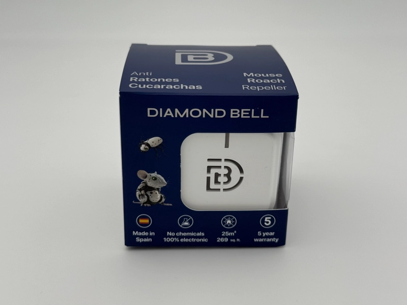 REPELENTE ANTI RATONES Y CUCARACHAS INTERIOR DIAMOND BELL DB-03A BLANCO 25 M2 - 4