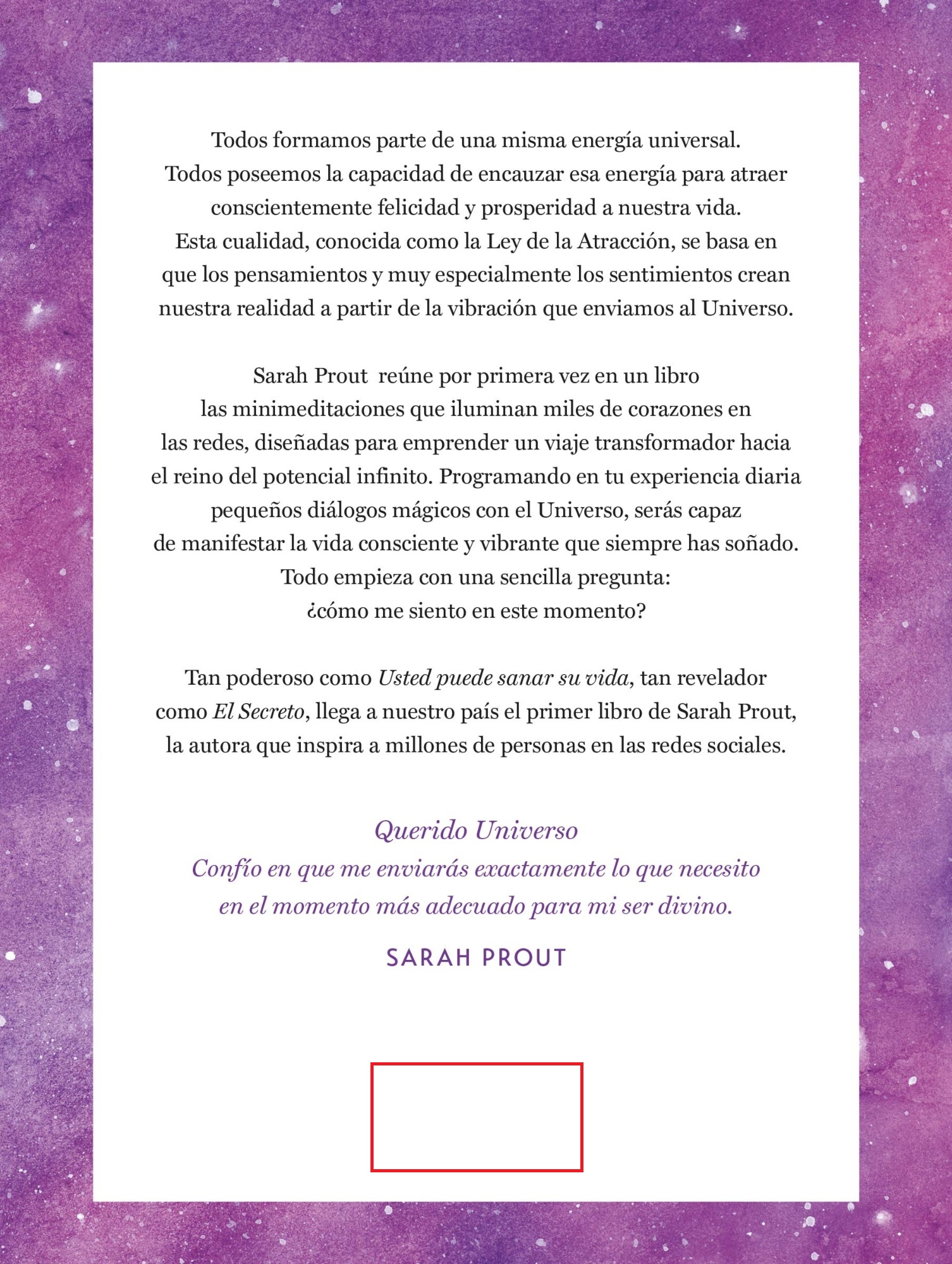 LIBRO QUERIDO UNIVERSO SARAH PROUT - 2