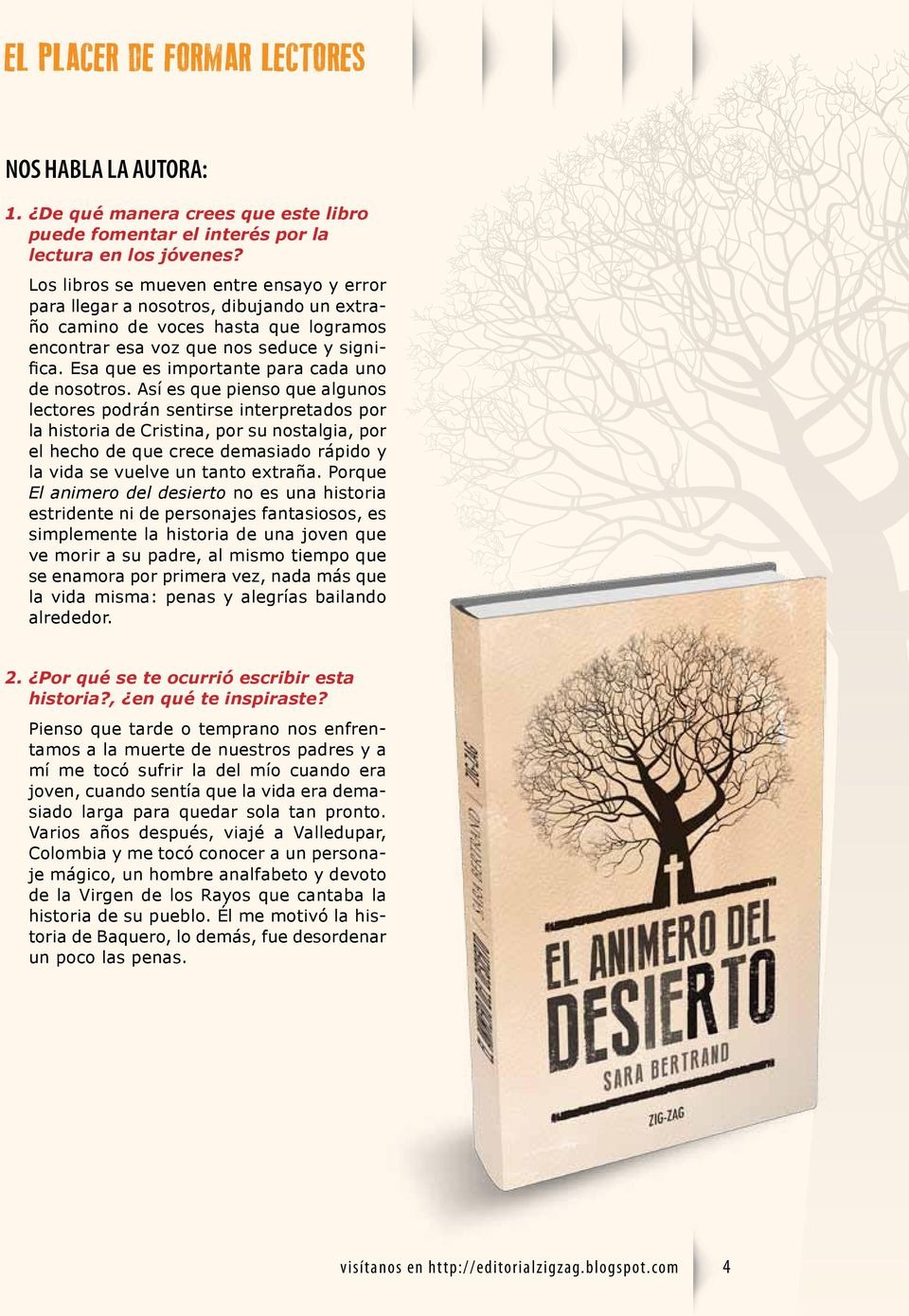LIBRO EL ANIMERO DEL DESIERTO - SARA BERTRAND - 3