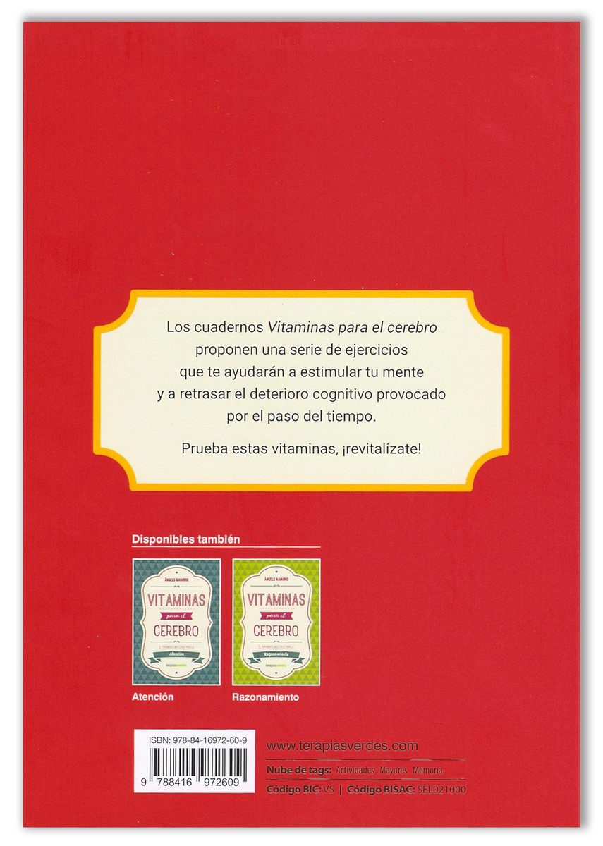 LIBRO VITAMINAS PARA EL CEREBRO. MEMORIA - ANGELS NAVARRO - 2