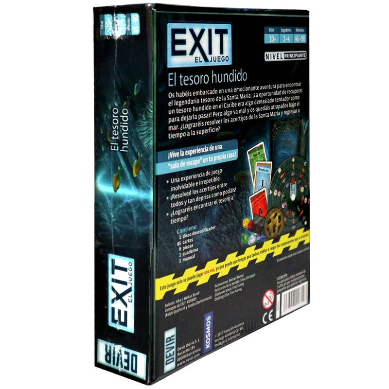 JUEGO MESA TOP10BOOKS EXIT: EL TESORO HUNDIDO 123 - 1