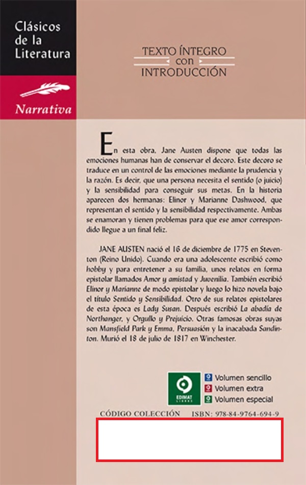 LIBRO SENTIDO Y SENSIBILIDAD / J.AUSTEN -949- - 2