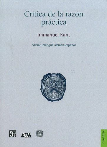 LIBRO CRITICA DE LA RAZON PRACTICA / E.KANT -802- - 1